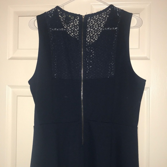 Lace Navy Blue Midi Dress - Picture 4 of 4